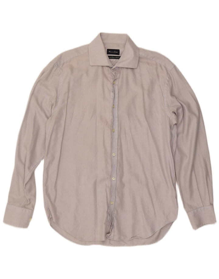 Camisa masculina Massimo Dutti tamanho 42 16 1/2 listra azul grande