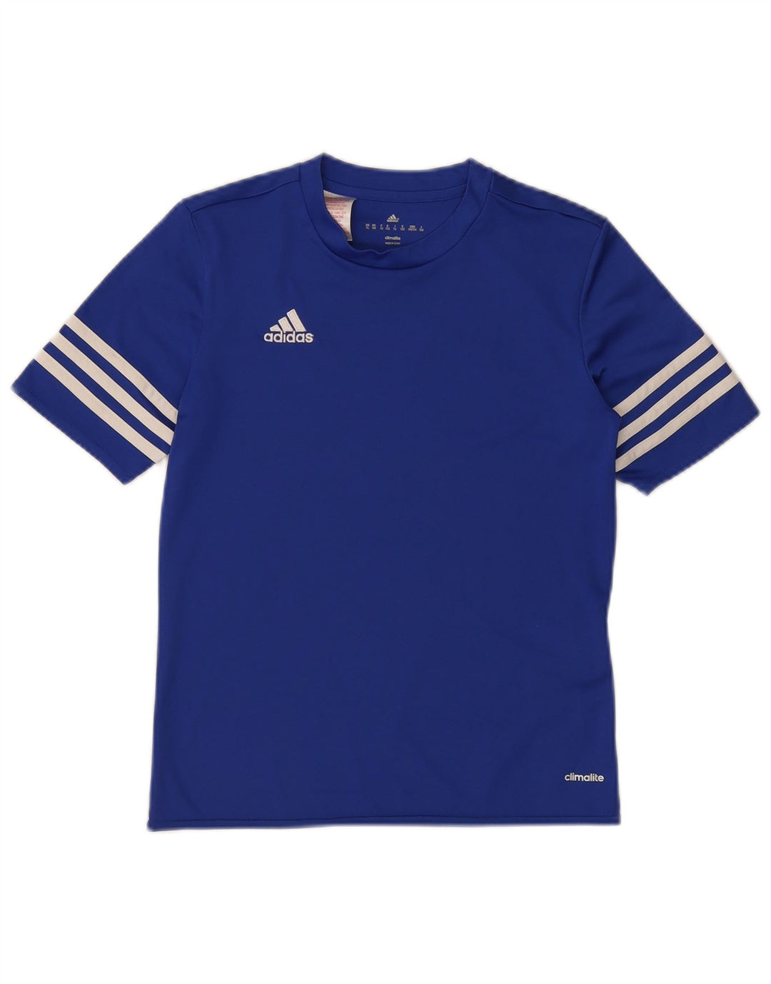 Camiseta Adidas Boys Climalite Top 11-12 Anos Grande Azul Poliéster
