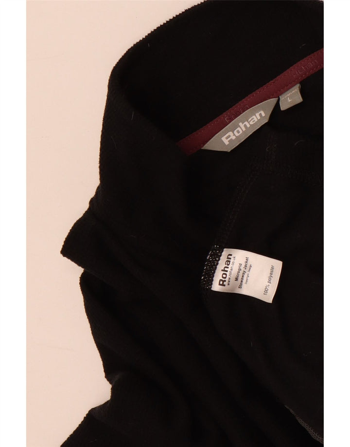 Rohan Womens Tracksuit Top Jacket UK 16 Grande Poliéster Preto