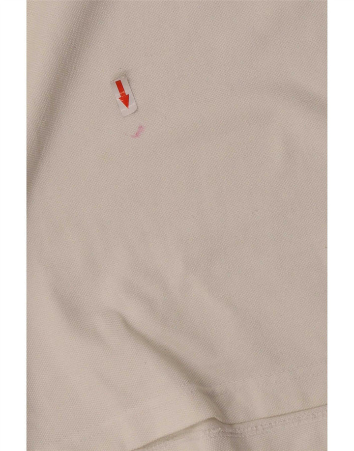 Camisa polo masculina Levi's de algodão listrado branco médio