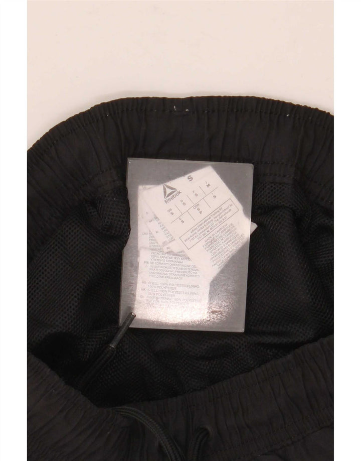 Shorts esportivos gráficos masculinos Reebok pequeno poliéster preto
