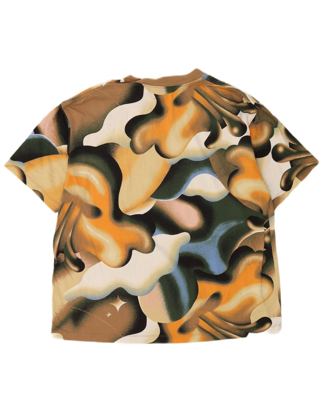 Camiseta masculina Jordan Abstract Pattern Loose Fit Top Grande Bege