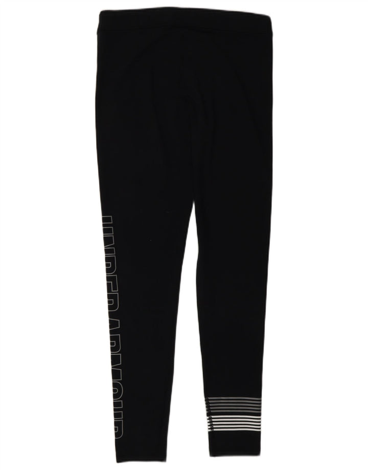 UNDER ARMOUR Womens Graphic Leggings UK 14 Medium Black