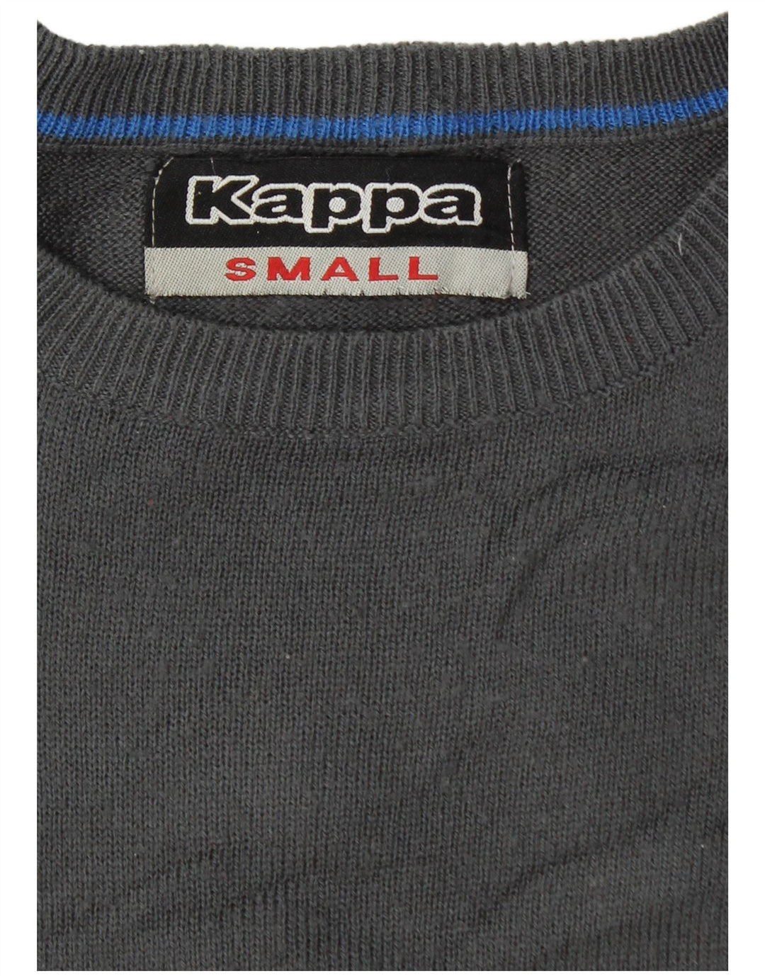 KAPPA Suéter masculino com gola redonda pequeno cinza