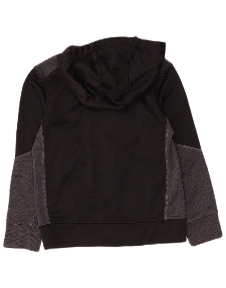 Suéter Russell Athletic Boys com capuz e zíper 7-8 anos médio preto colorblock