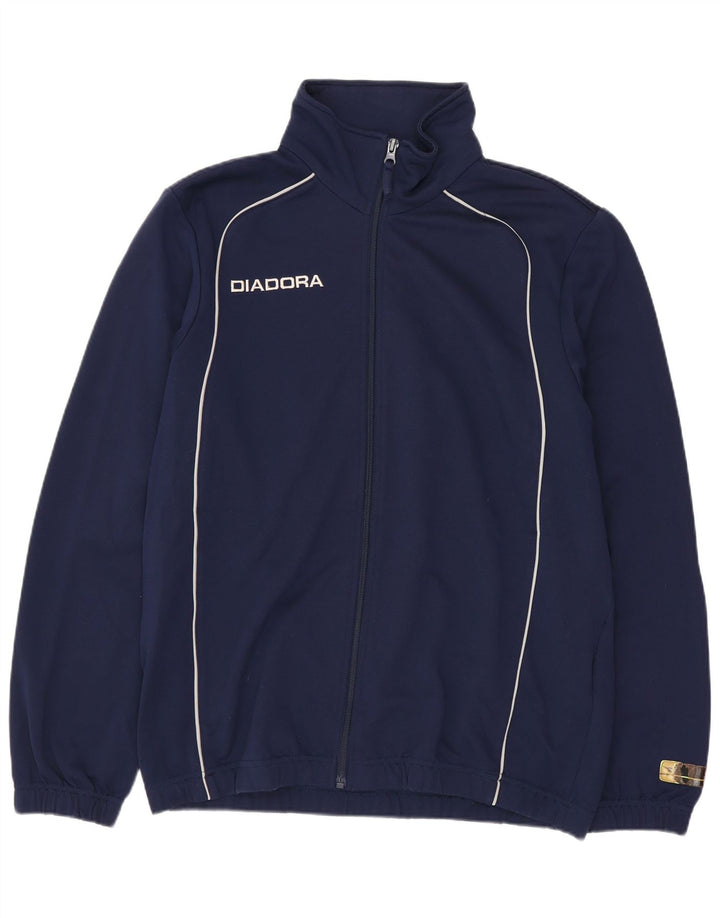 DIADORA Jaqueta masculina de agasalho médio poliéster azul marinho