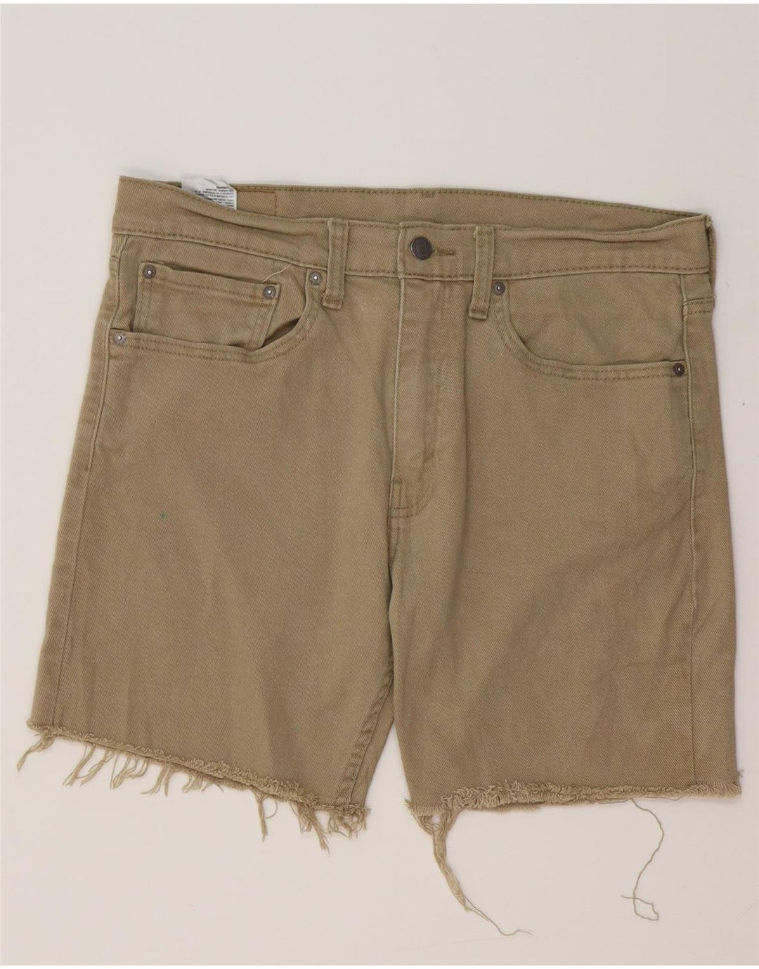 LEVI'S Masculino 512 Shorts Jeans W34 Grande Algodão Cáqui