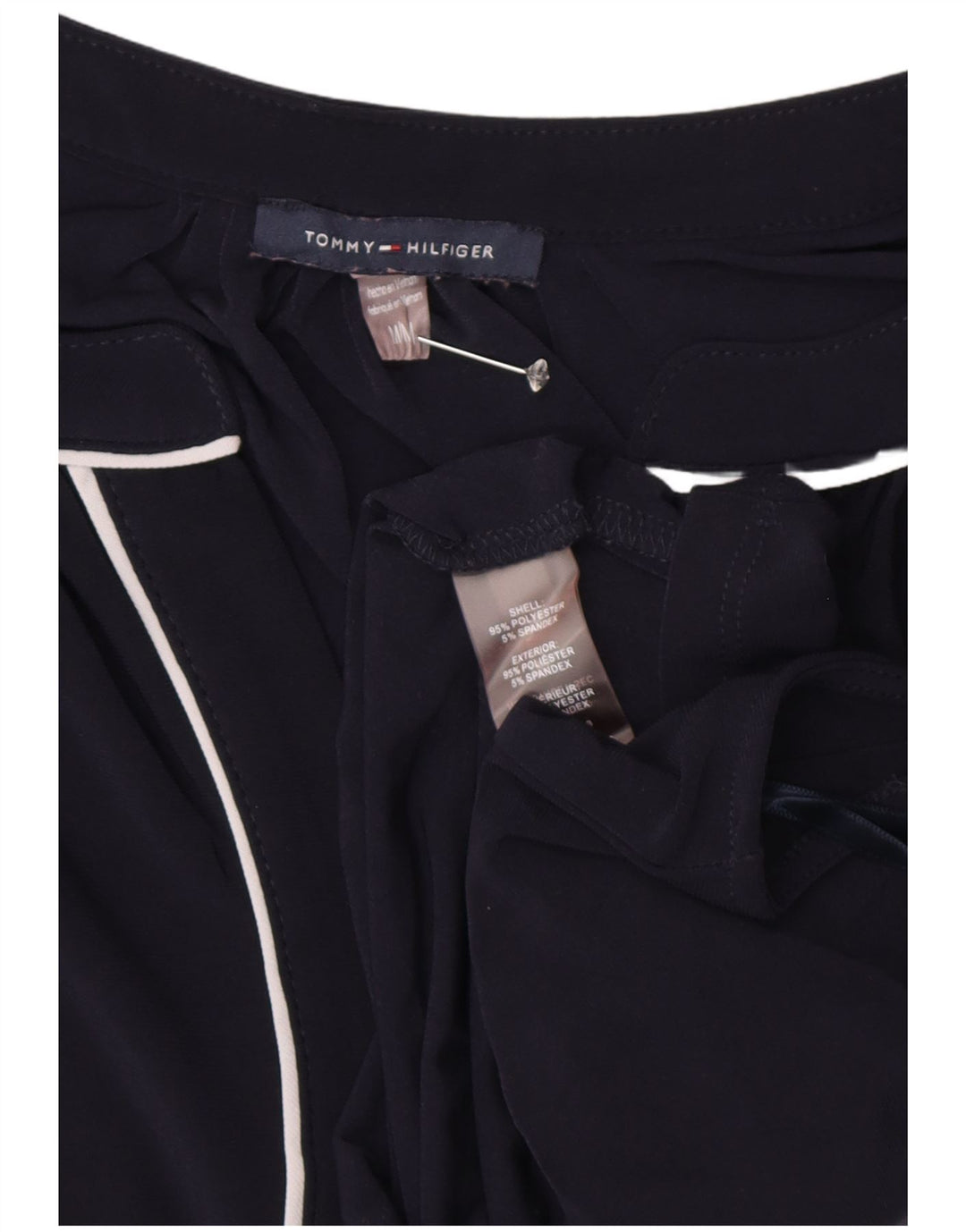 Blusa feminina TOMMY HILFIGER UK 14 poliéster azul marinho médio