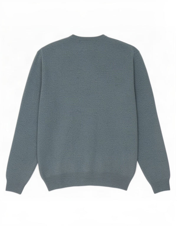 Marks & Spencer Mens Crew Neck Jumper Sweater 3XL Blue Flecked Wool