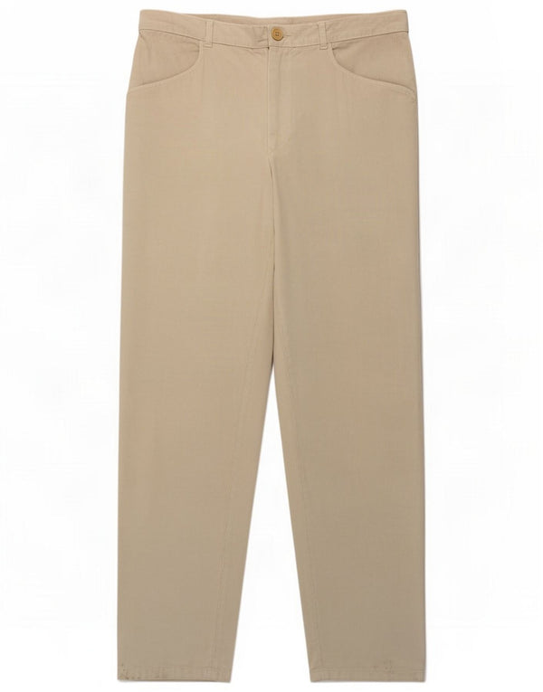 Pal Zileri Calça masculina casual slim IT 50 grande W34 L32 algodão bege