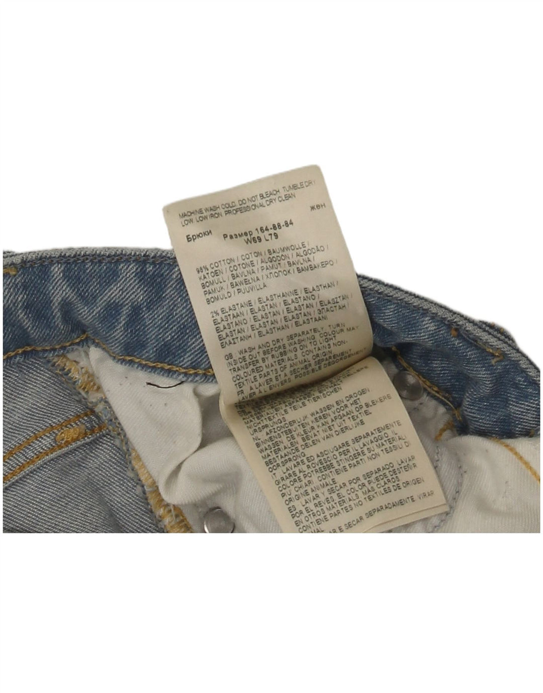 Lee Womens Elly Slim Jeans W27 L31 Azul Algodão