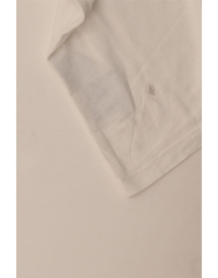 Jack & Jones Camiseta masculina gráfica de manga comprida de algodão branco médio