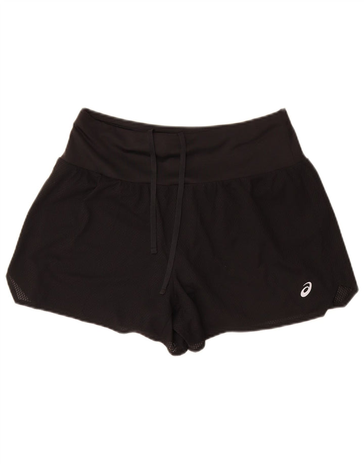 Shorts esportivos femininos Asics UK 12 poliéster preto médio