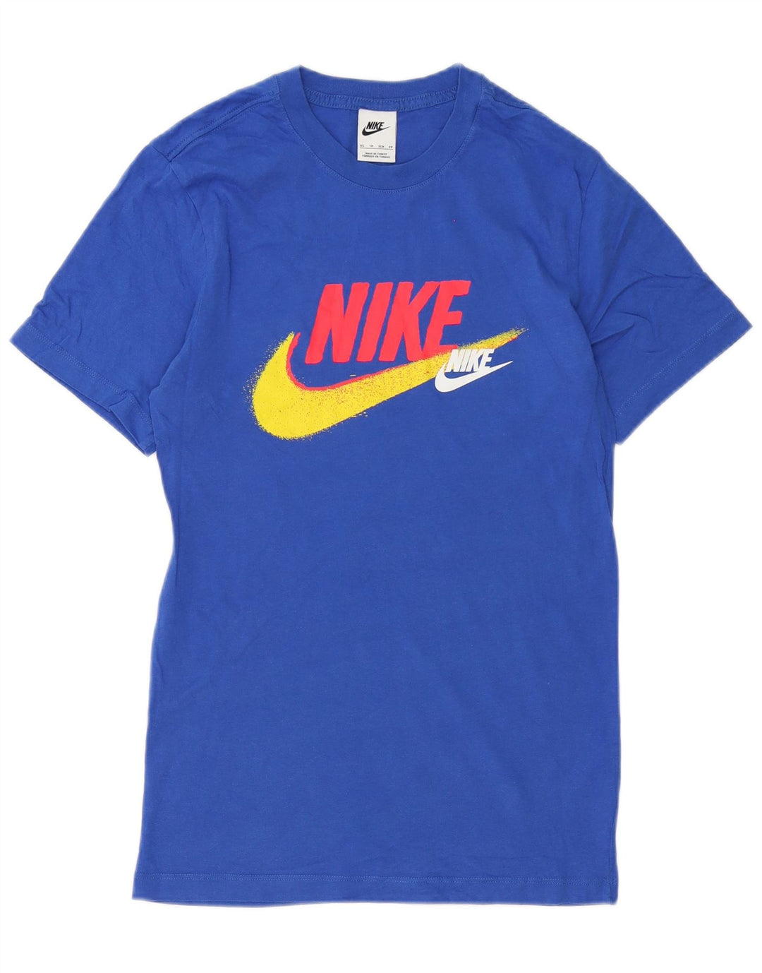 Camiseta Nike masculina gráfica Top XS azul algodão