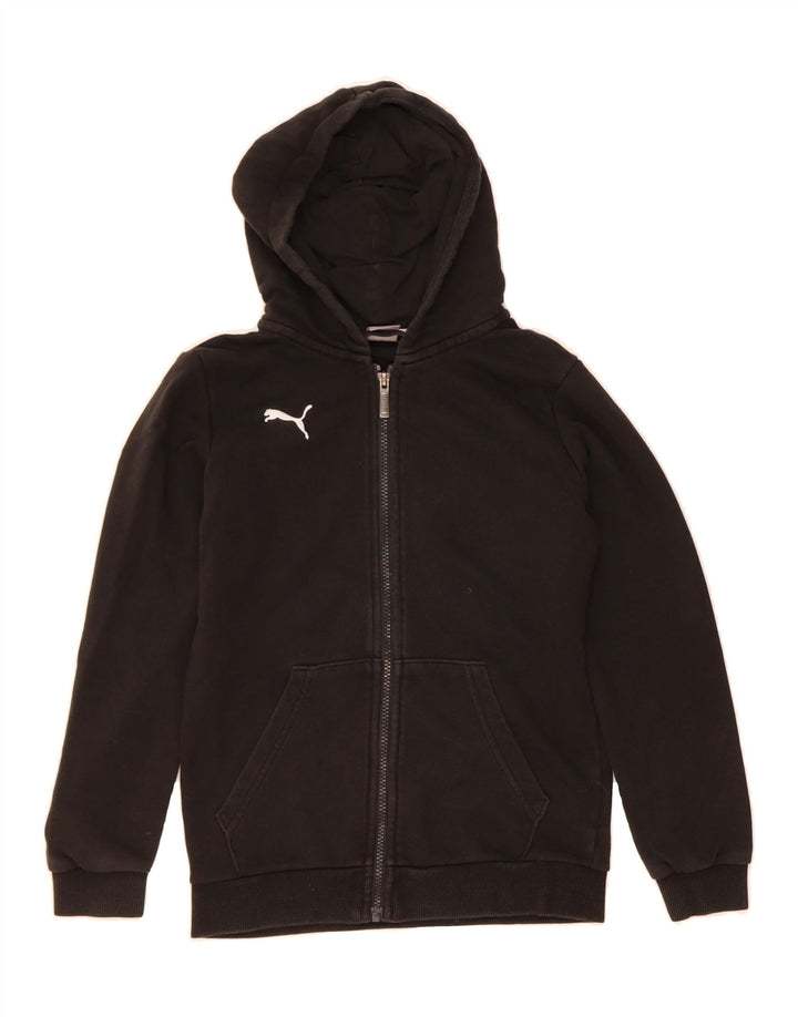 PUMA Boys Zip Hoodie Sweater 11-12 Years Black Cotton Vintage Puma and Second-Hand Puma from Messina Hembry 