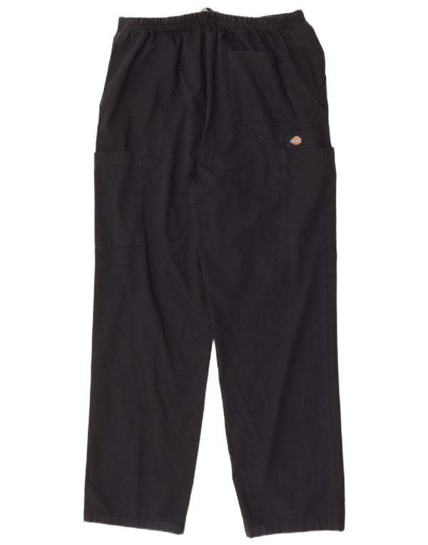 Calças Dickies Mens Straight Cargo Médio W30 L30 Poliéster Preto