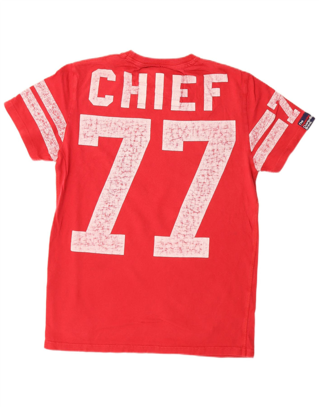 Camiseta masculina gráfica SUPERDRY Top médio algodão vermelho