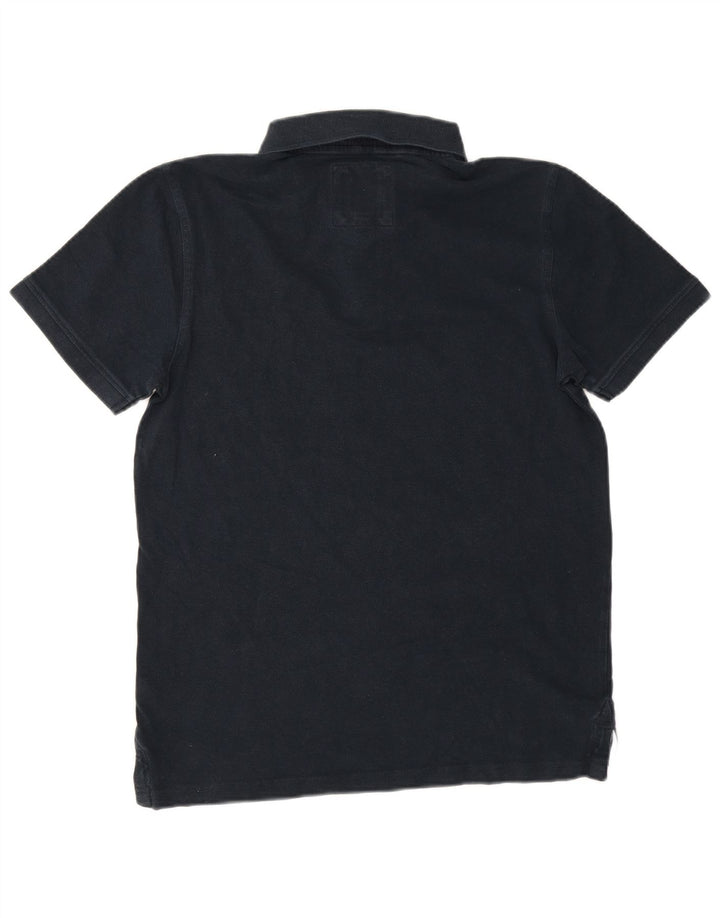 Camisa polo masculina Crew Clothing algodão azul marinho médio