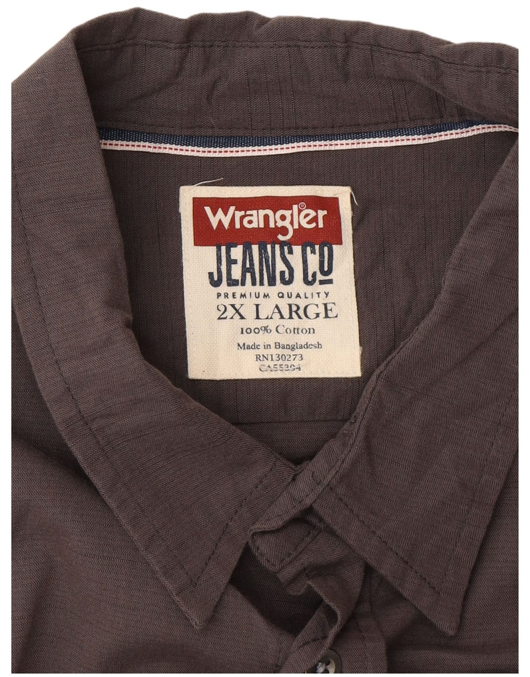 Camisa masculina WRANGLER 2XL algodão cinza