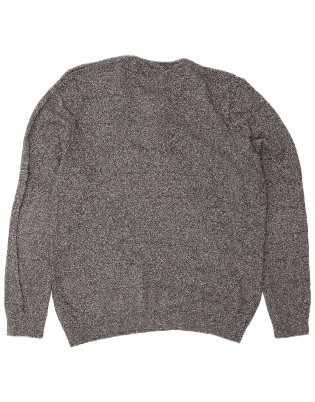 Suéter masculino Marks & Spencer com gola redonda e algodão cinza médio