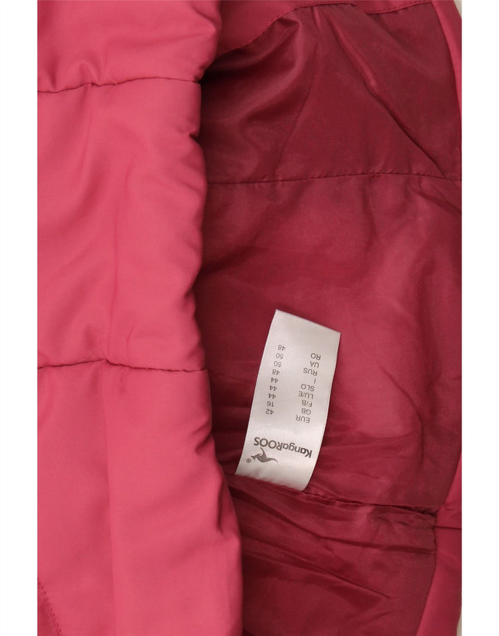 Colete acolchoado feminino Kangaroos UK 16 grande poliéster rosa