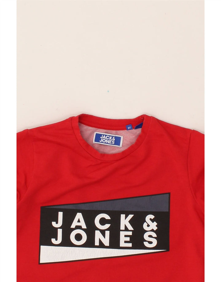 JACK & JONES Girls Graphic Sweatshirt Jumper 7-8 Years Red Cotton Vintage Jack & Jones and Second-Hand Jack & Jones from Messina Hembry 