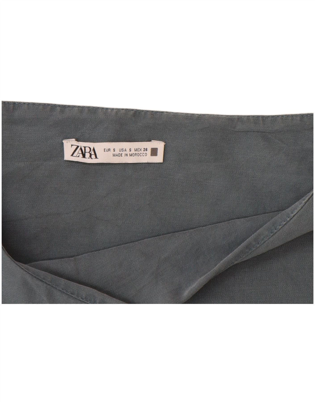 Blusa oversized feminina Zara UK 10 algodão colorblock cinza pequeno