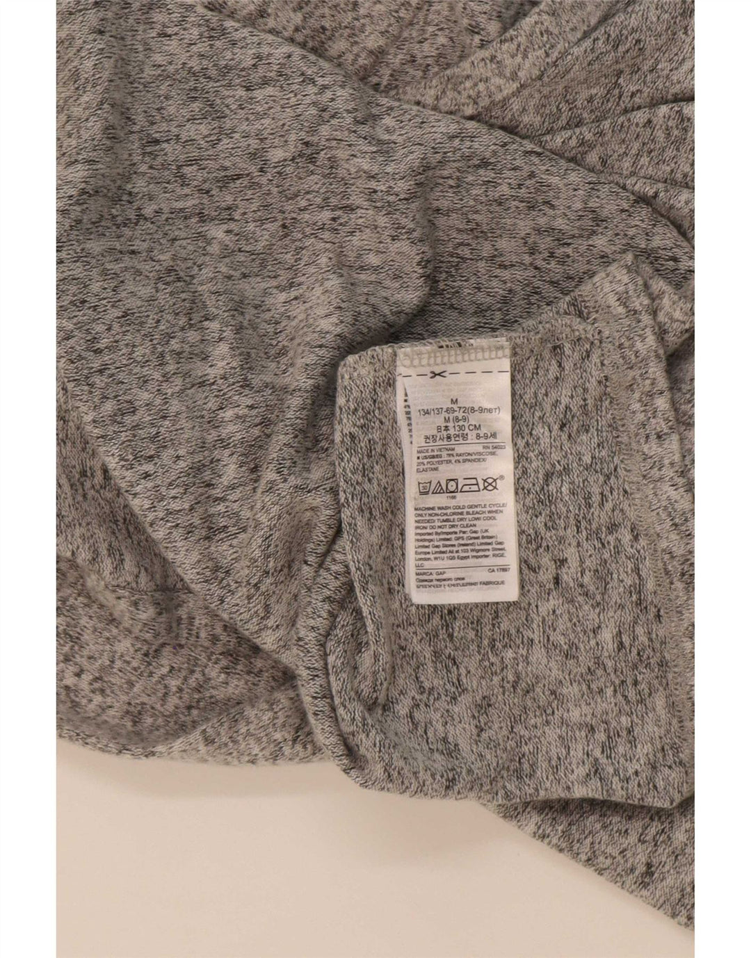 Suéter cardigã aberto para meninas Gap 8-9 anos rayon cinza médio