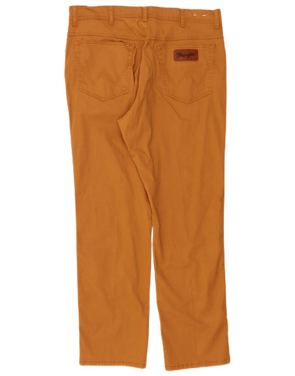 Wrangler Mens Texas Slim Calça Casual W36 L30 Algodão Bege
