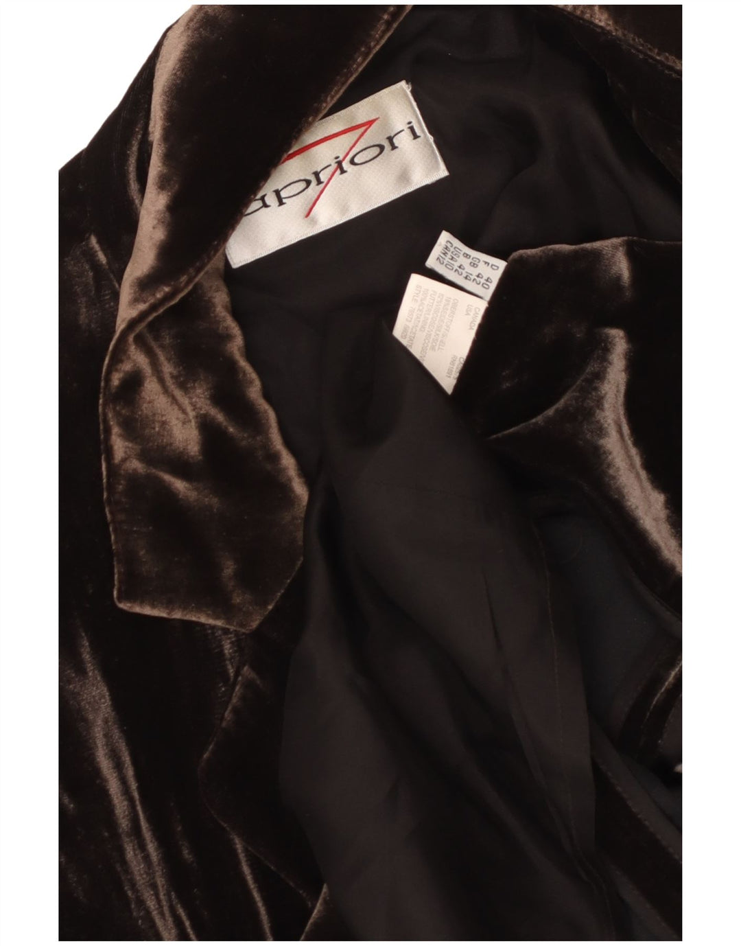 Jaqueta blazer feminina APRIORI com 3 botões Reino Unido 14 grande seda marrom