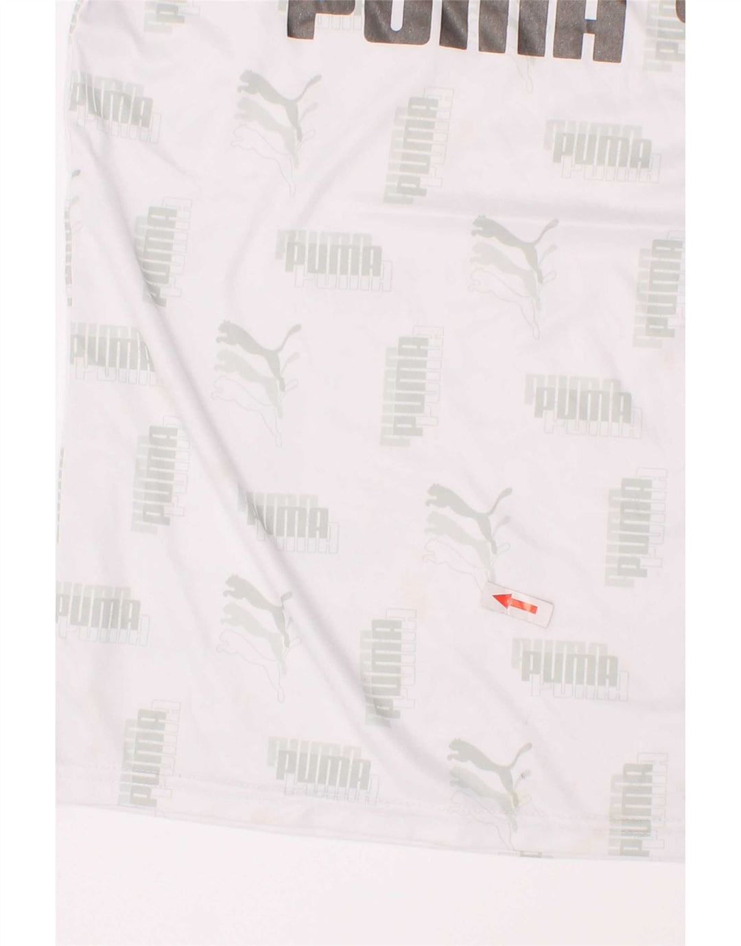 Camiseta Puma Boys Graphic Top 7-8 Anos Pequeno Poliéster Branco