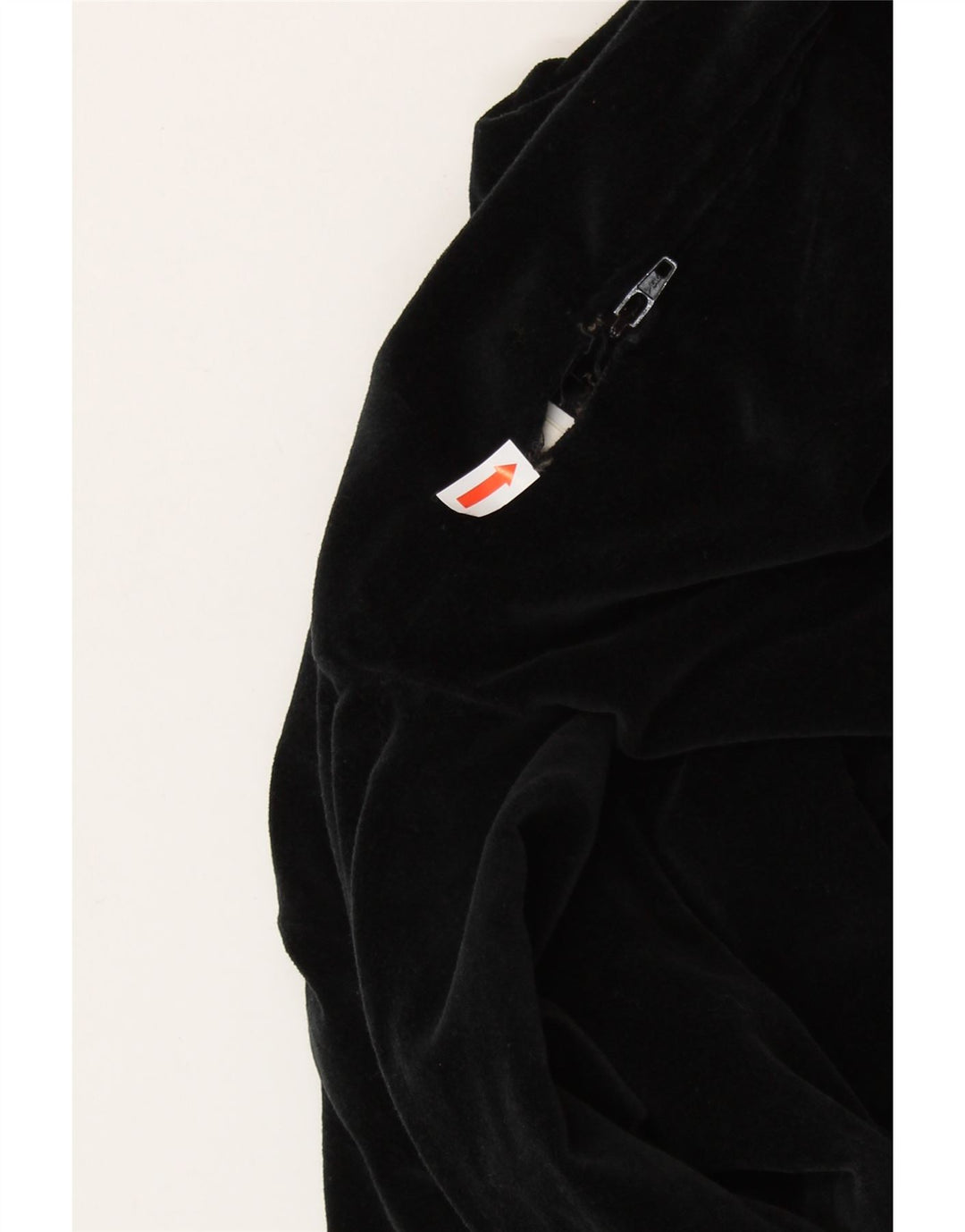 Vestido feminino SISLEY com bainha de veludo UK 6 XS algodão preto