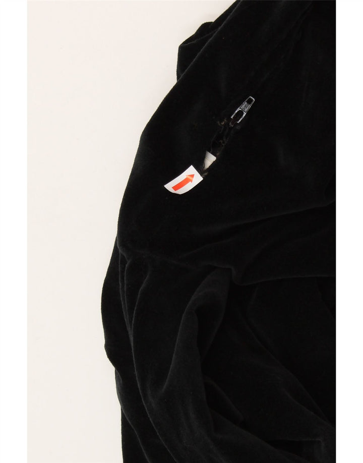 Vestido feminino SISLEY com bainha de veludo UK 6 XS algodão preto