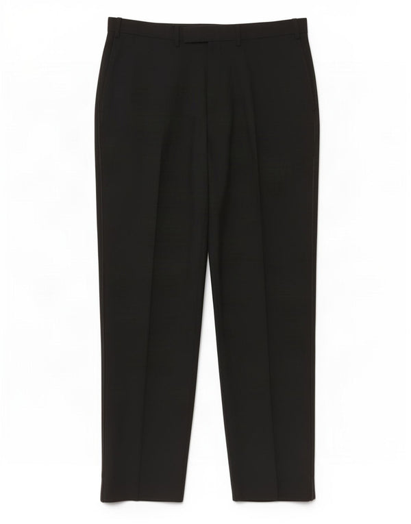 Calça masculina Marks & Spencer com pegged terno W38 L31 lã preta