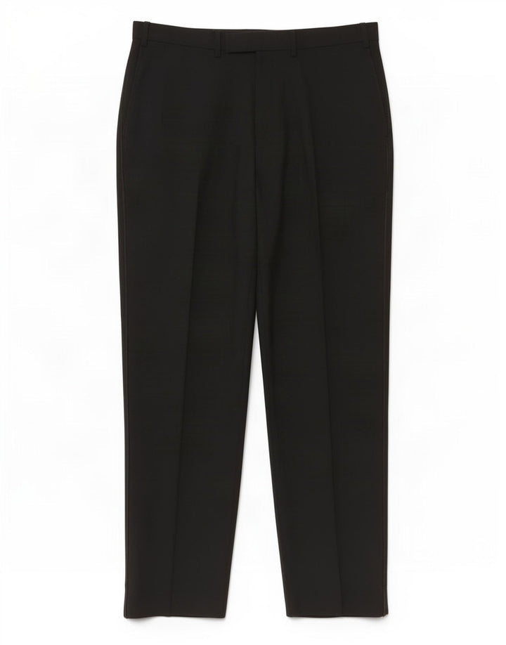 Calça masculina Marks & Spencer com pegged terno W38 L31 lã preta