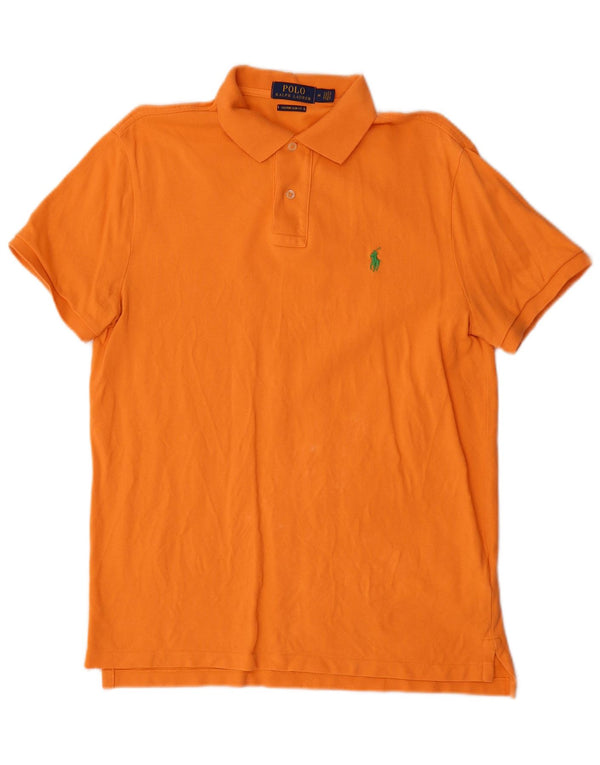 Polo Ralph Lauren Mens Custom Slim Fit Camisa Médio Algodão Laranja
