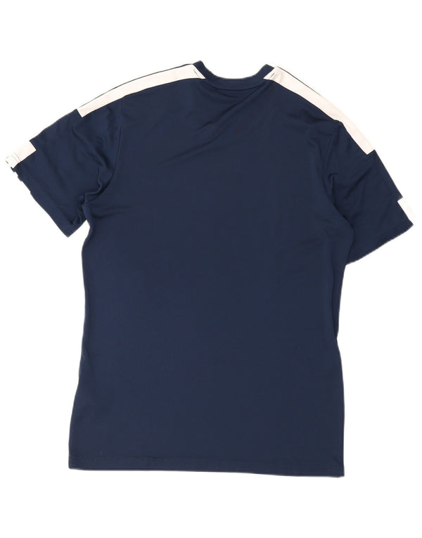 Camiseta Adidas Masculina Aeroready Graphic Top Médio Azul Marinho Colorblock