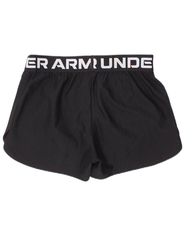 Shorts esportivos gráficos Under Armour Girls Heat Gear 9-10 anos médio preto