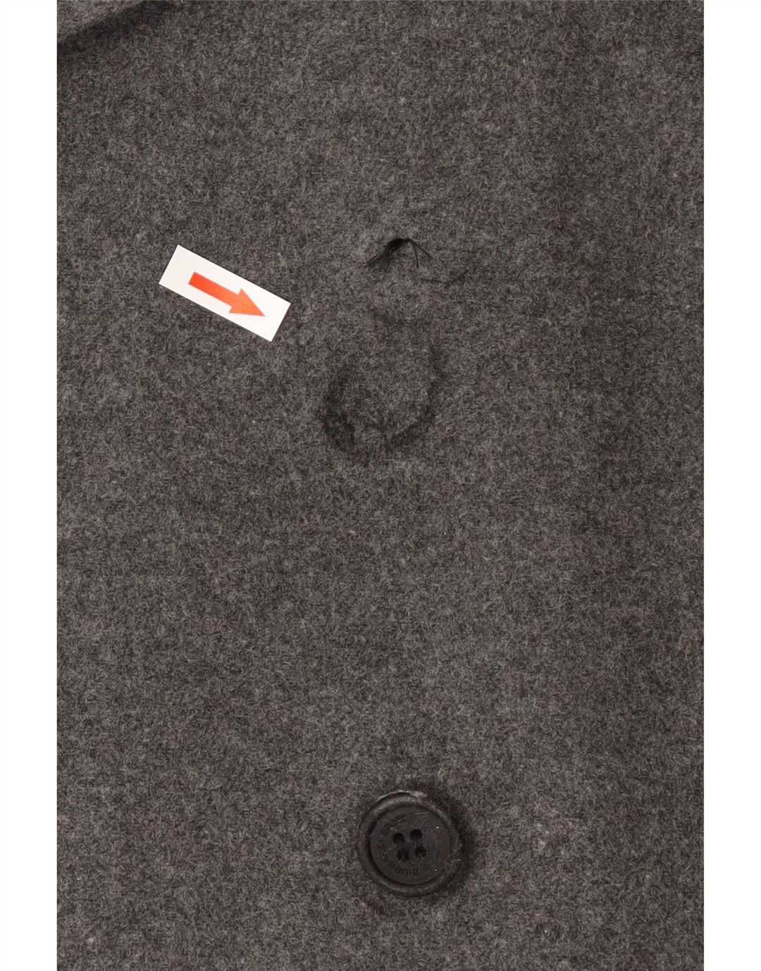 Trussardi Mens Pea Coat IT 48 Lã Cinza Médio