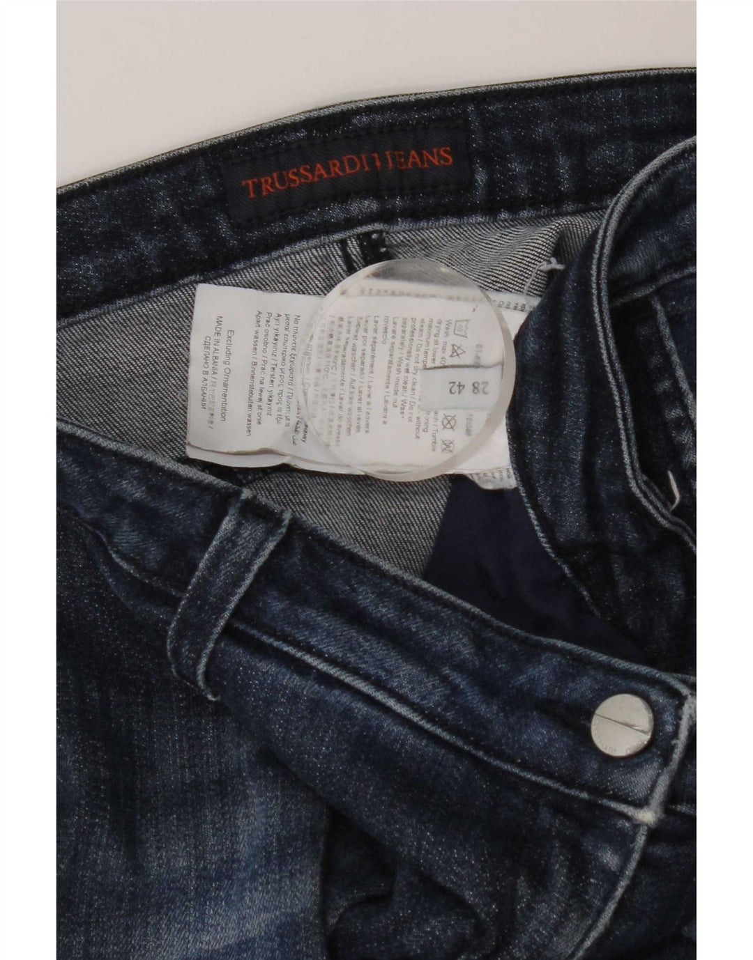 Trussardi Jeans Slim Feminino W28 L28 Azul Algodão