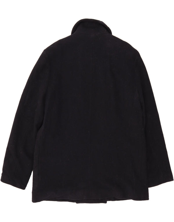 Casaco masculino J. CREW Pea UK 42 XL lã azul marinho