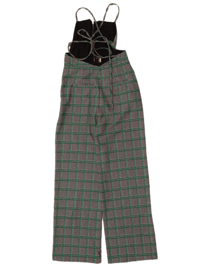 Macacão feminino sem mangas Topshop UK 10 pequeno houndstooth multicolorido