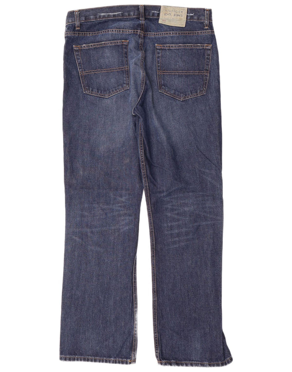 TOMMY HILFIGER Masculino Bootcut Jeans W34 L32 Azul Algodão