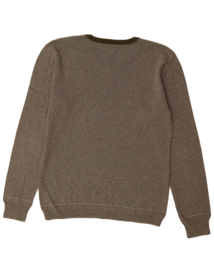Suéter masculino Levi's Slim Fit com decote em V risca de giz verde médio