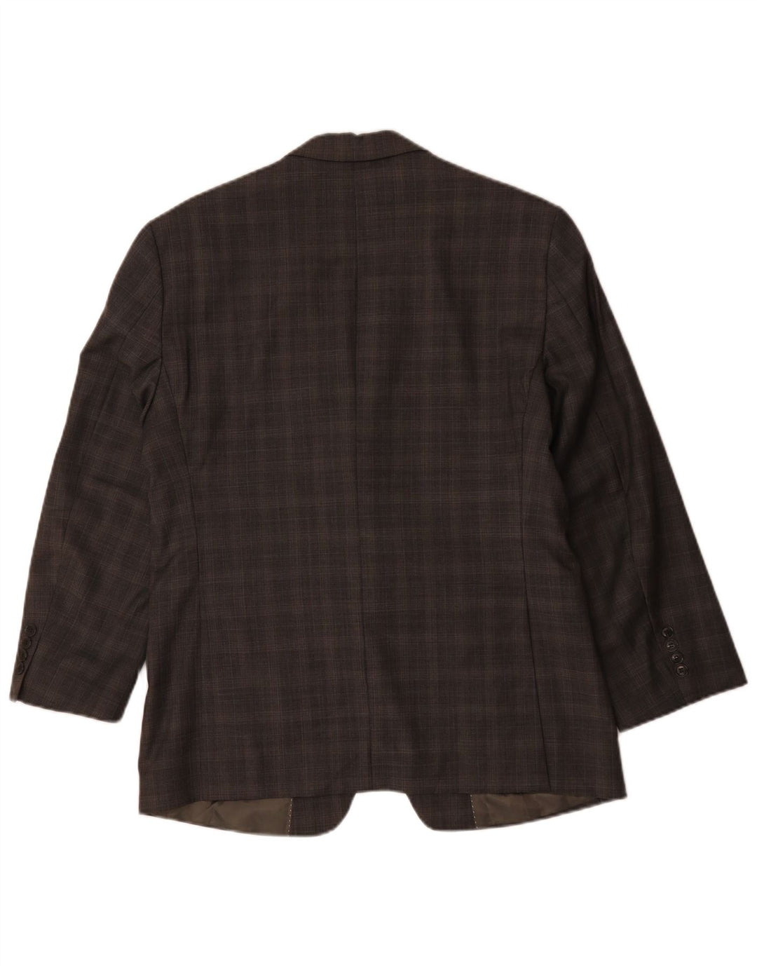 Jaqueta blazer masculina Tommy Hilfiger com 2 botões EUA 41 grande lã xadrez marrom