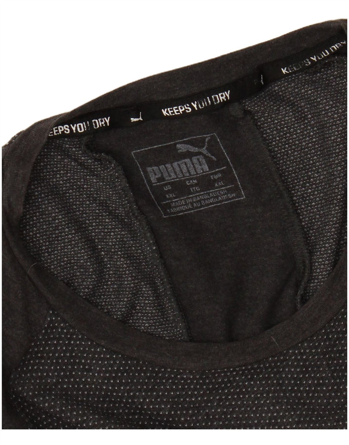 Camiseta gráfica masculina PUMA Top 2XL cinza colorblock