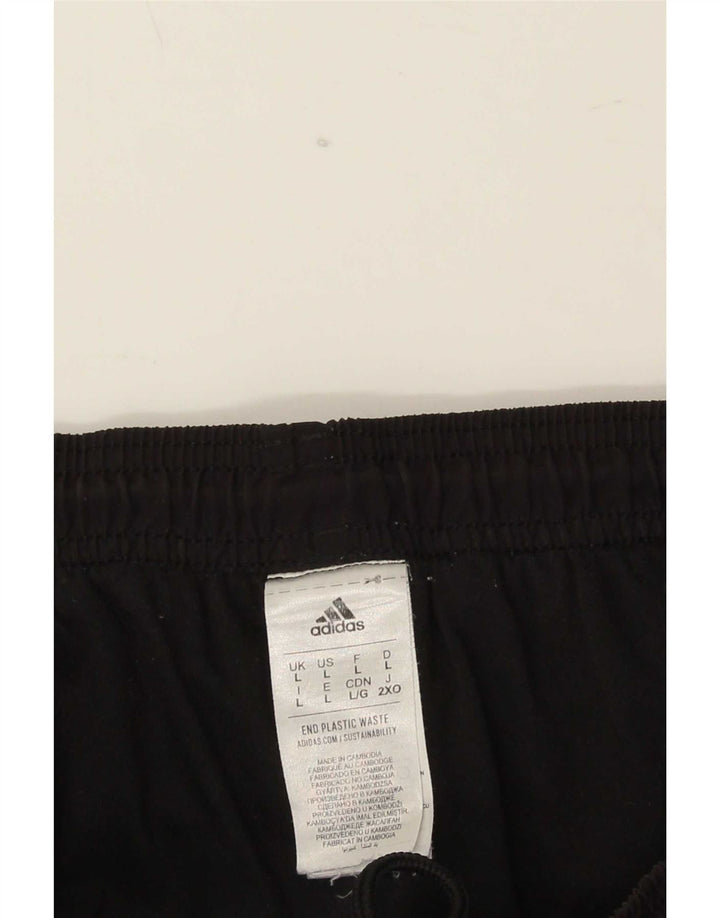 Calça de treino masculina Adidas grande poliéster preto