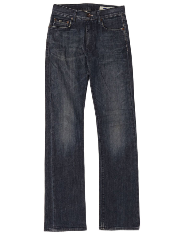 Gas Mens Bootcut Jeans W28 L34 Azul Marinho Algodão