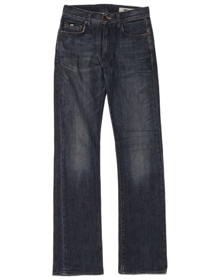 Gas Mens Bootcut Jeans W28 L34 Azul Marinho Algodão
