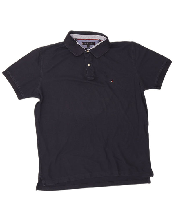 Camisa polo masculina Tommy Hilfiger Regular Fit XL azul marinho algodão